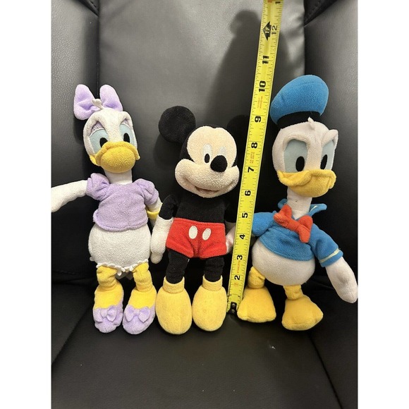 Disney Other - Disney Mickey, Daisy and Donald plush lot 8-10in Lovey. Well Loved